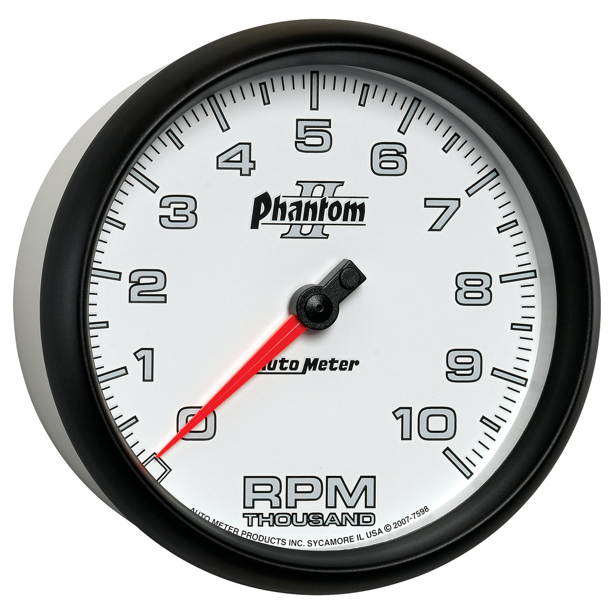 Autometer Phantom II 5in Electrical 10K RPM In-Dash Tachometer - 7598