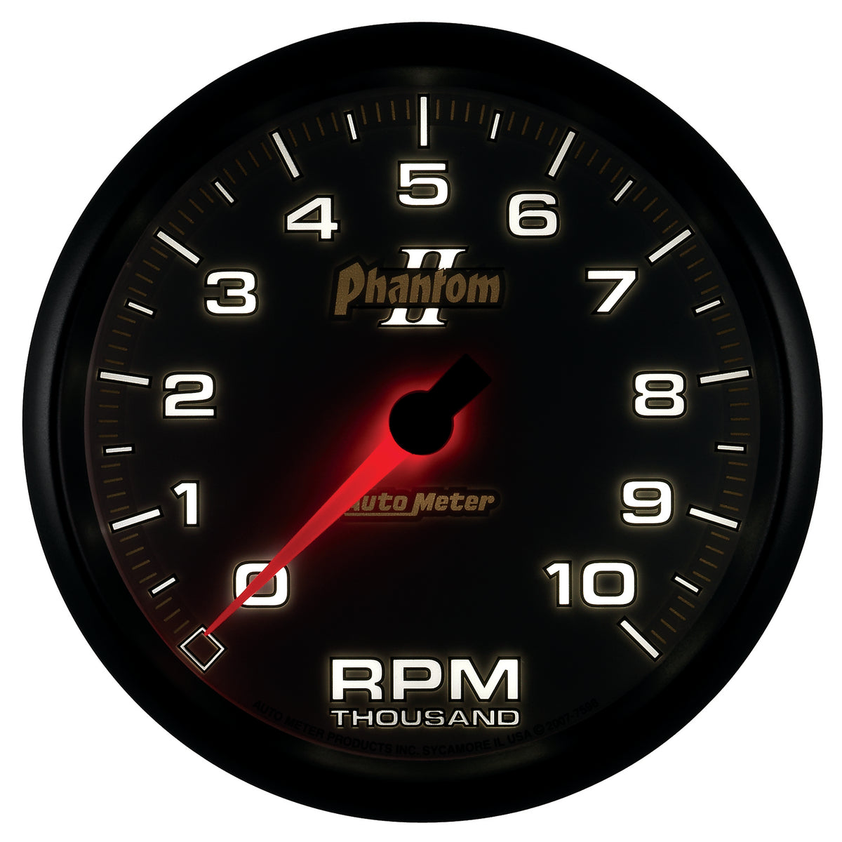 Autometer Phantom II 5in Electrical 10K RPM In-Dash Tachometer - 7598