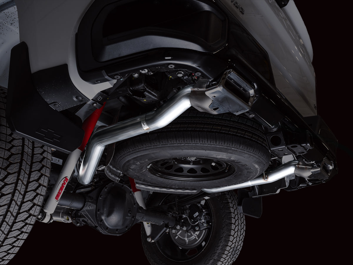AWE 4th Gen GM 1500 6.2L Catback Split Rear Exit (w/ Bumper Cutouts) - OE Tips - 3015-31202
