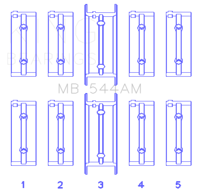 King BMW M10B15/18/20 (Size STD) Performance Main Bearing Set - MB544AM