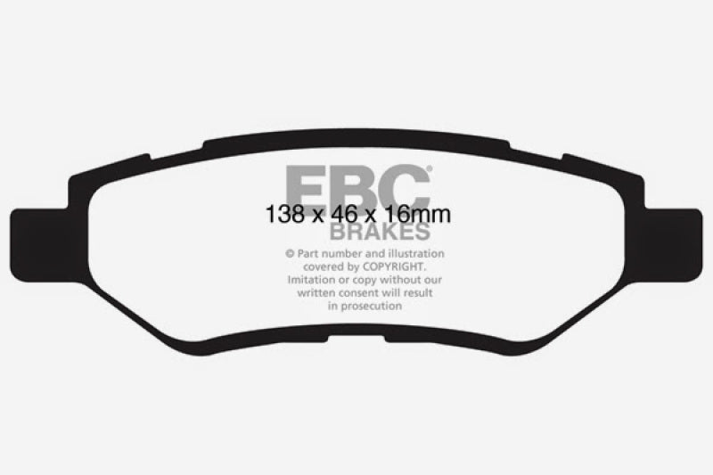 EBC 08-13 Cadillac CTS 3.0 Redstuff Rear Brake Pads - DP31829C