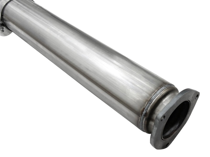 aFe MACHForce XP Exhaust 5in DPF-Back Stainless Steel Exht 2015 Ford Turbo Diesel V8 6.7L Black Tip - 49-43064-B