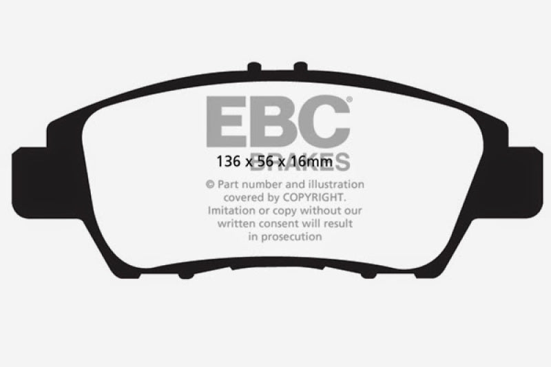 EBC 10-15 Honda CR-Z Yellowstuff Front Brake Pads - DP42041R