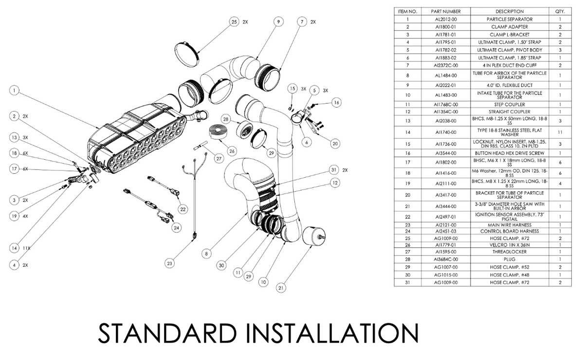 S&B Particle Separator for 2023-2025 Speed UTV "El Jefe" - 76-2023
