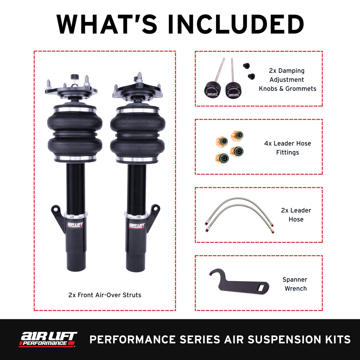 Air Lift Performance 18-25 Honda Accord Sedan Front Air Suspension Kit - 76008