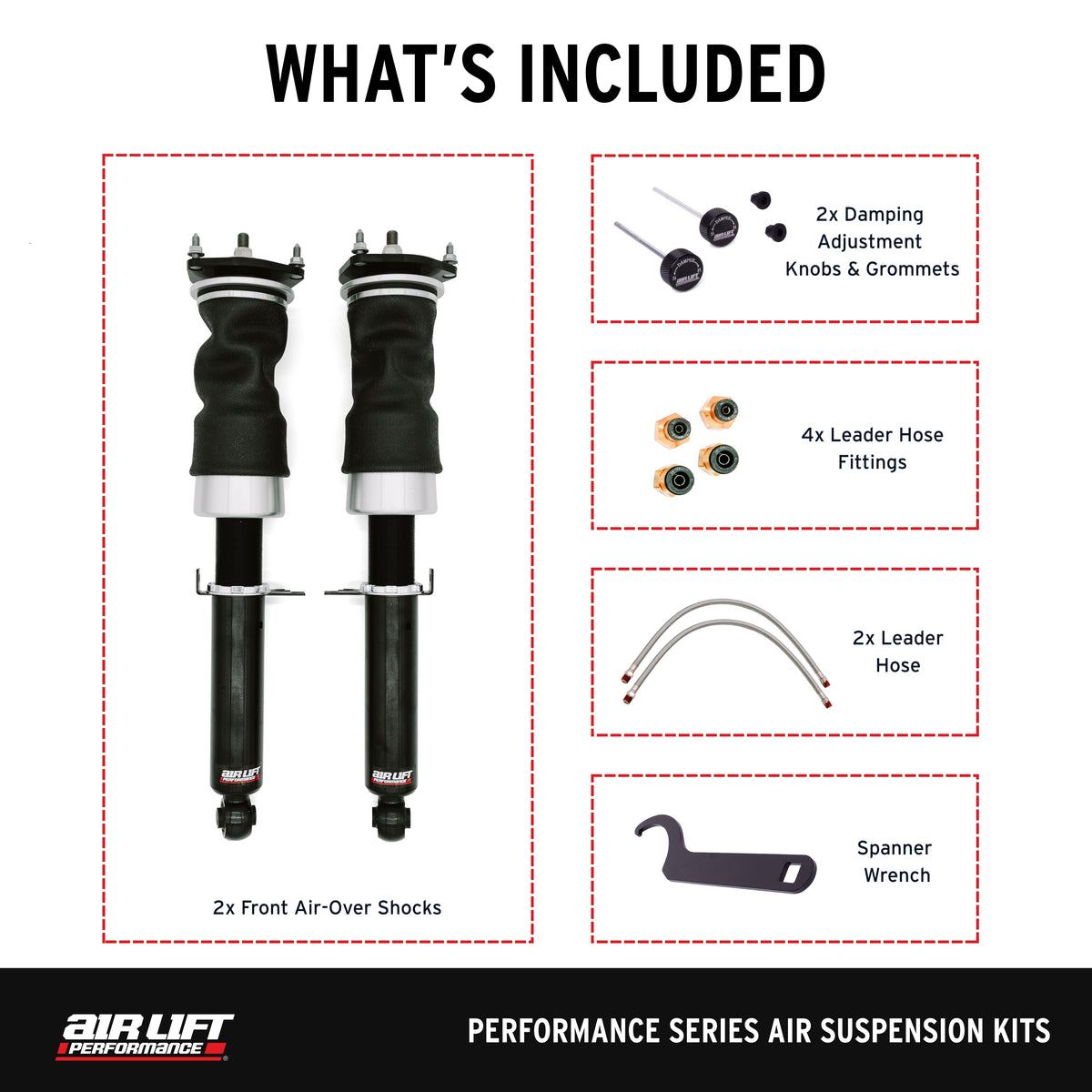 Air Lift Performance 09-13 Infiniti G37 / 09-20 Nissan 370z Front Air Suspension Kit - 76010
