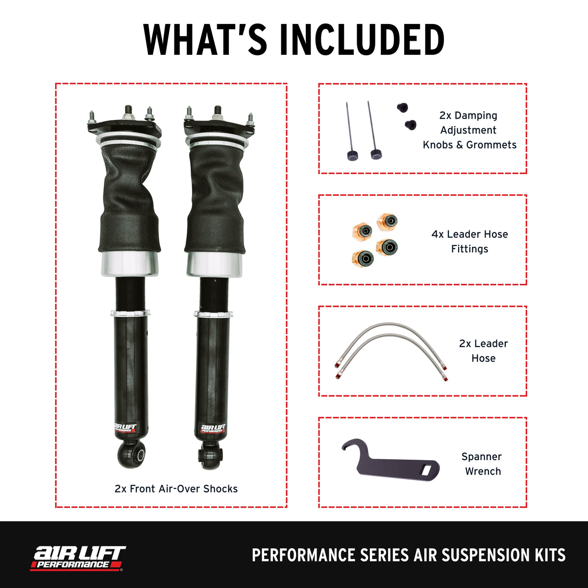 Air Lift Performance 14-24 Infiniti Q50 Air Suspension Front Kit - 76011