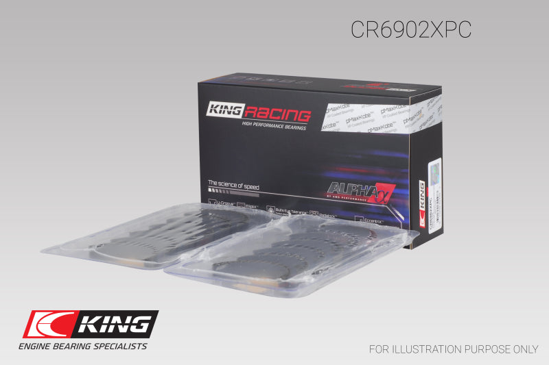 King Nissan VQ35HR/VQ37VHR/VR30DTT (Size +.026) pMaxKote Rod Bearing Set - CR6902XPC.026