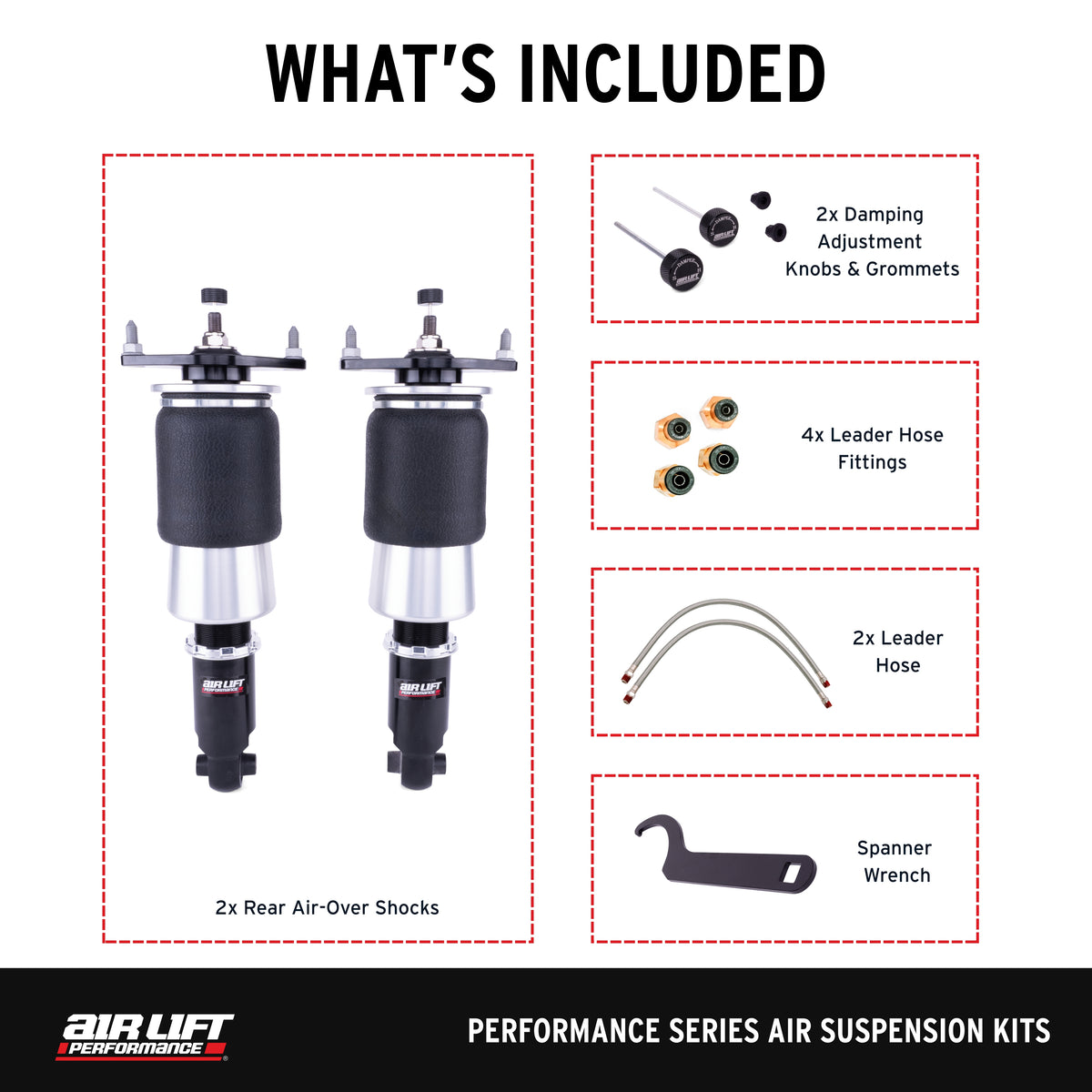 Air Lift Performance 15-21 Subaru WRX (VA) / 15-21 Subaru WRX STI (VA) Rear Air Suspension Kit - 76501