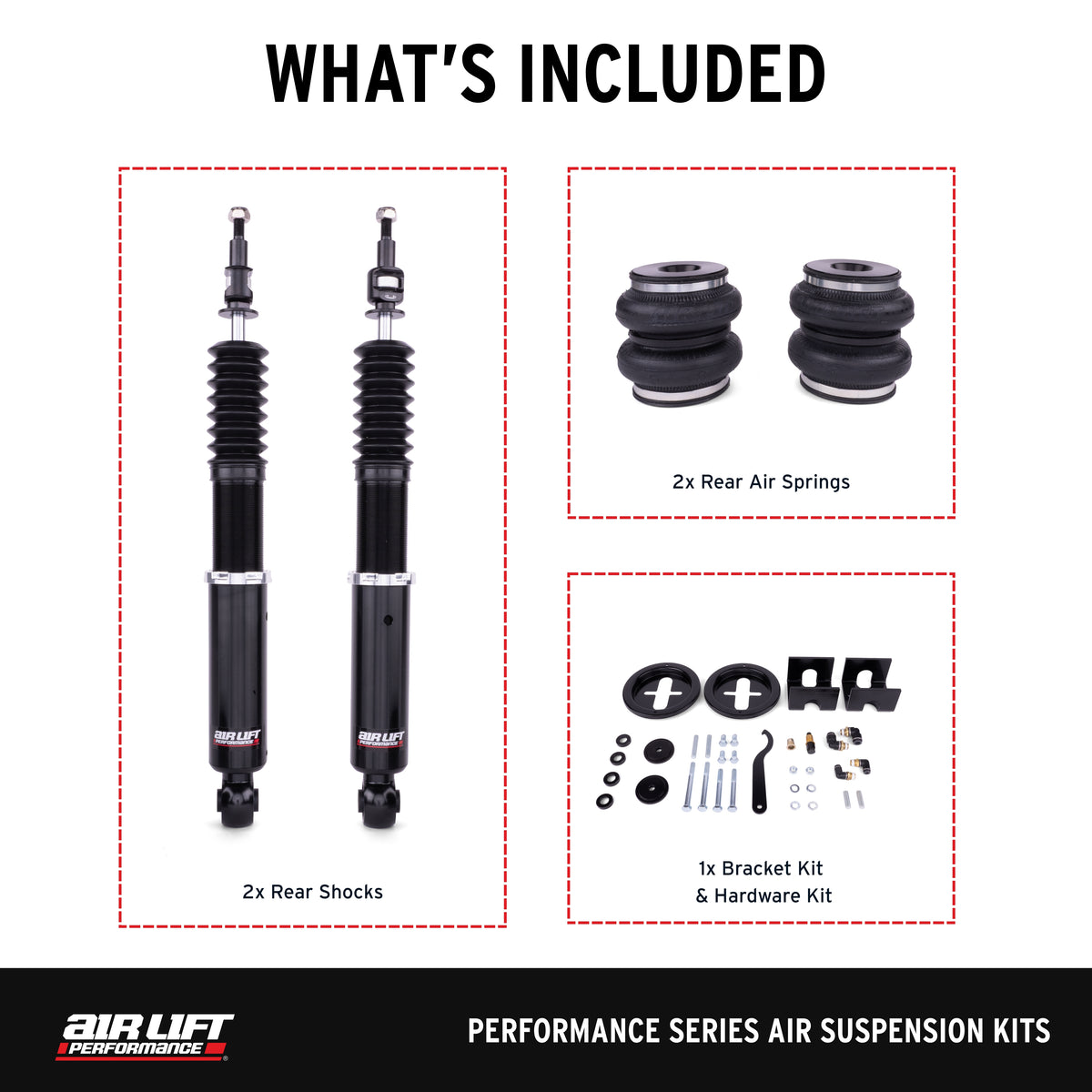 Air Lift 05-14 Audi A3 / 06-14 Volkswagen GTI Performance Rear Kit - 76502