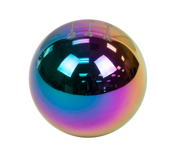 NRG Universal Ball Style Shift Knob - Heavy Weight 480G / 1.1Lbs. - Multi-Color/Neochrome (5 Speed) - SK-300MC-3-W - front view
