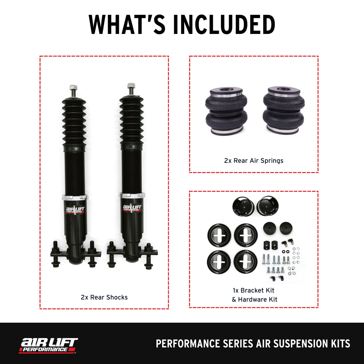 Air Lift Performance 15-23 Ford Mustang S550/24-25 S650 Air Suspension Rear Kit - 76507