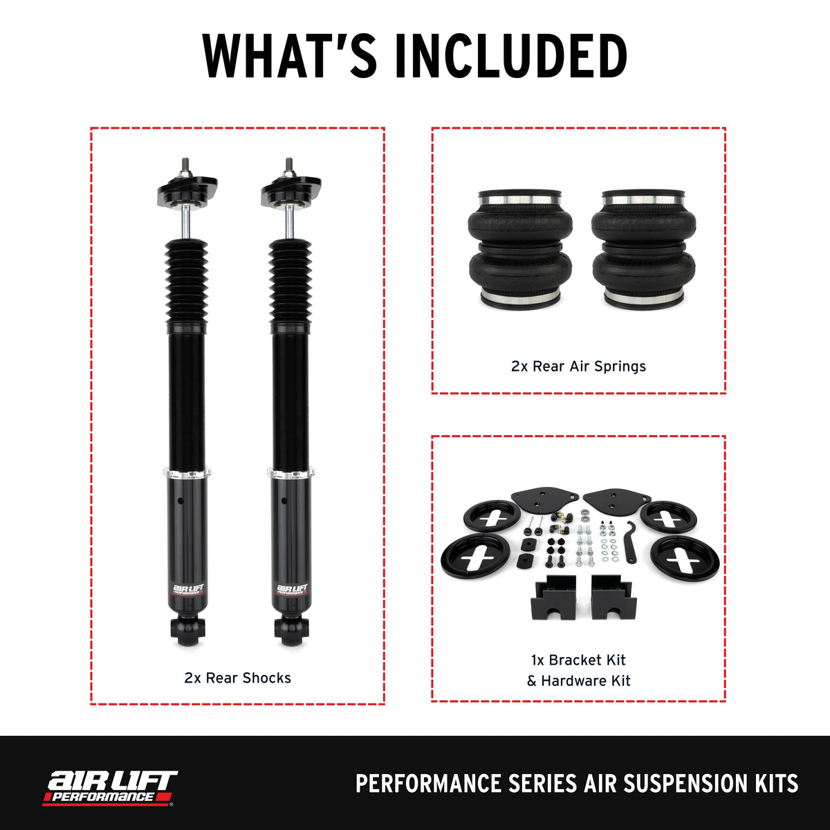 Air Lift 11-23 Dodge Charger / 15-23 Dodge Challenger Performance Rear Kit - 76517