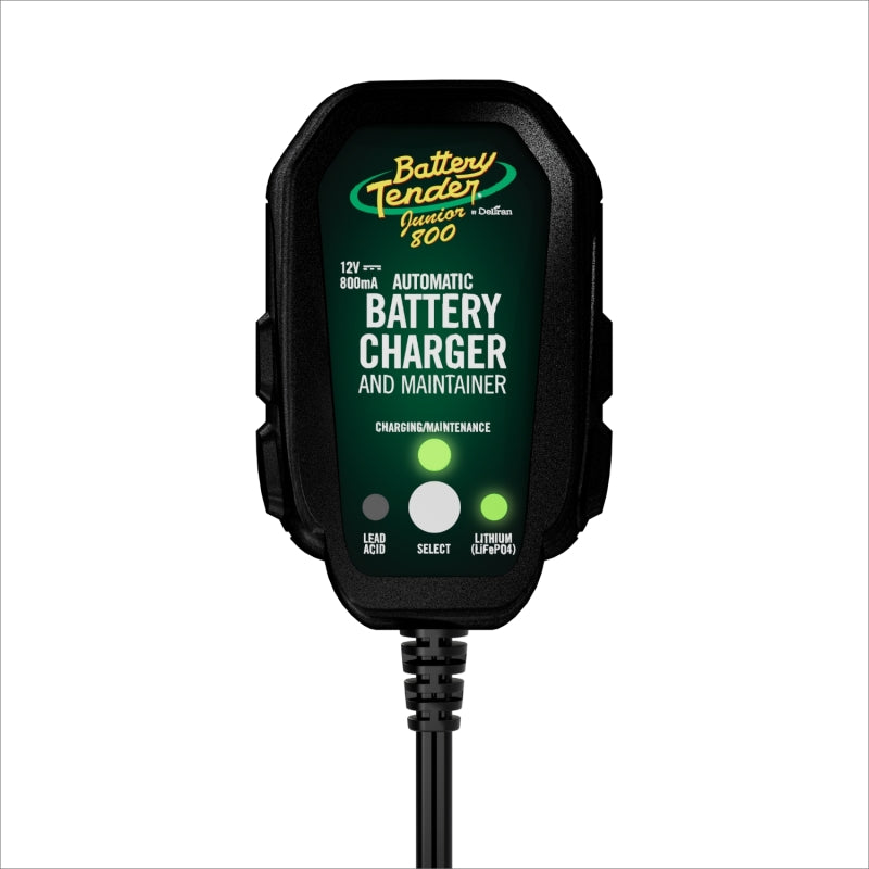 Battery Tender - 12V, 800mA Selectable Lead Acid/Lithium Battery Charger