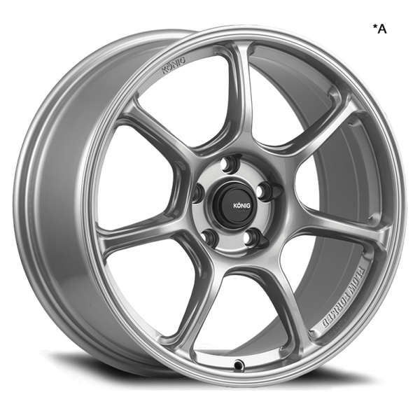 Konig Ultragram 18x8.5 5x112 ET42 Titanium Metallic Knurled Bead - UG8851242T by Konig