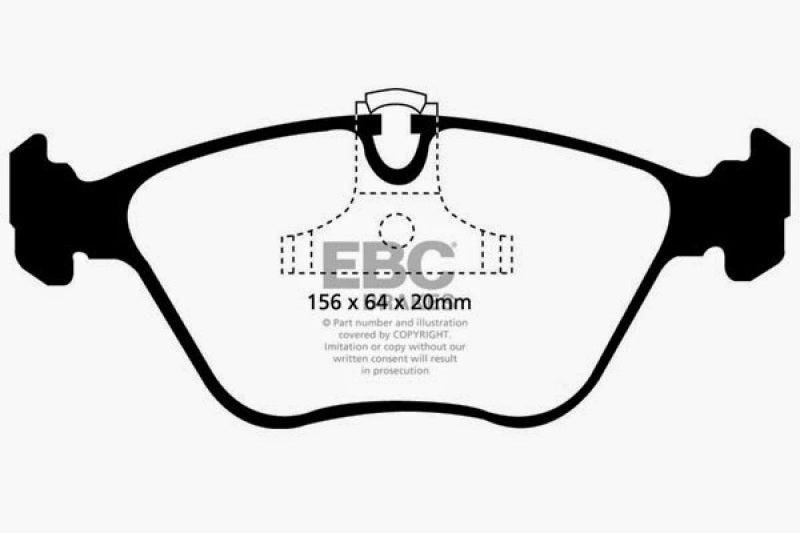 EBC 01-03 BMW 525i 2.5 (E39) Redstuff Front Brake Pads - DP31089C