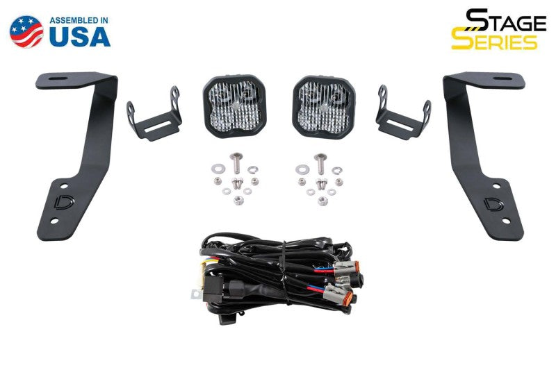 Diode Dynamics 18-21 Subaru Crosstrek Stage Series 2in LED Ditch Light Kit Sport - White Combo - DD6562 for 2018-2023 Subaru 