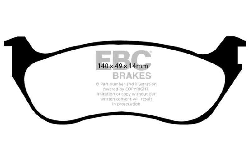 EBC 02-05 Ford Explorer 4.0 2WD Ultimax2 Rear Brake Pads - UD881
