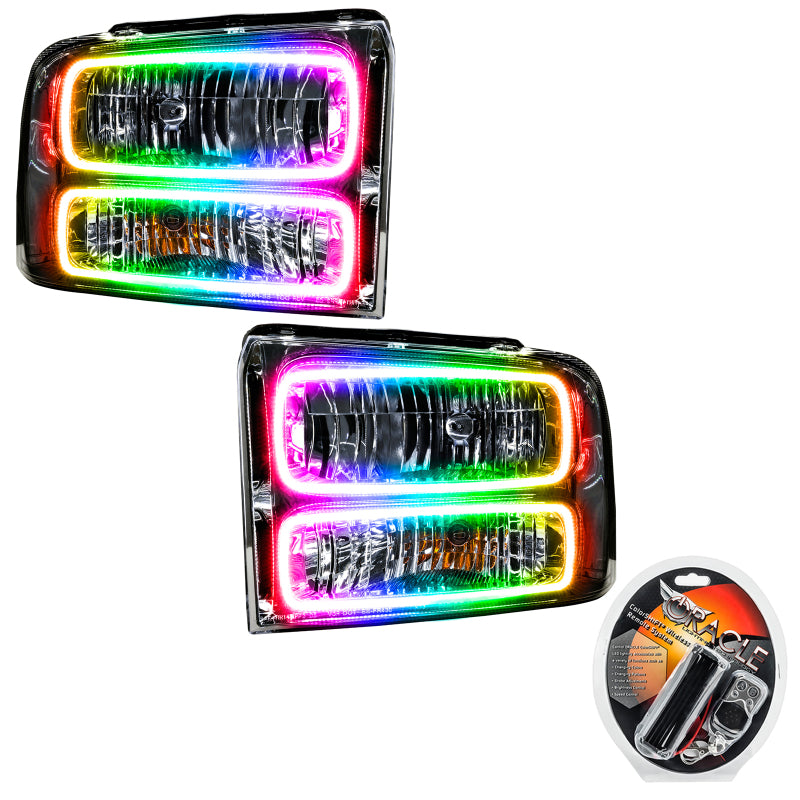 Oracle 05-07 Ford F-250/350 SMD HL - Chrome - ColorSHIFT SEE WARRANTY - 7160-330