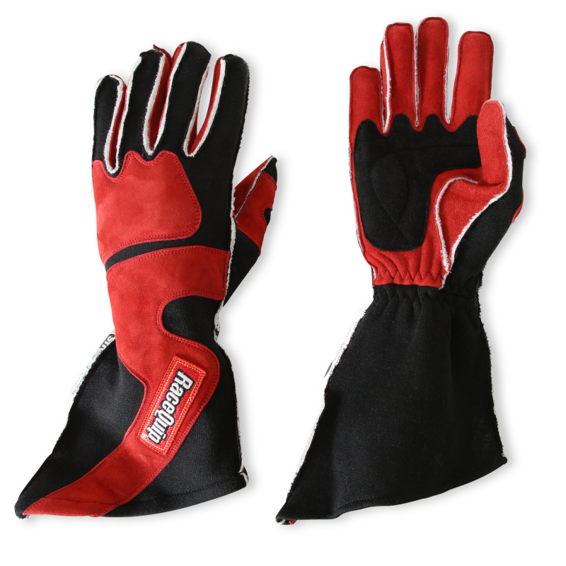 RaceQuip SFI-5 Red/Black Small Outseam Angle Cut Glove - 359102RQP