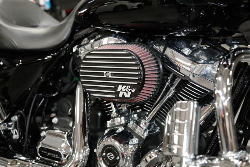 K&amp;N Street Metal Intake System 2017 Harley Davidson Shaker Black H/D Touring Models - RK-3956