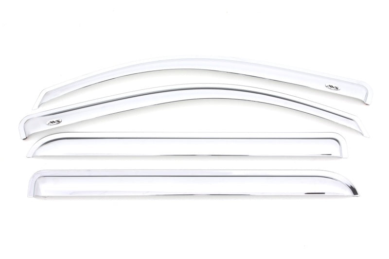 AVS 15-18 Chevy Silverado 2500 Crew Cab Ventvisor Front &amp; Rear Window Deflectors 4pc - Chrome - 684536