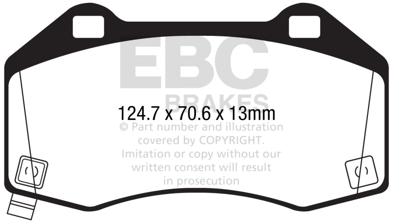 EBC 2017+ Fiat 124 Spider 1.4L Turbo Abarth Redstuff Front Brake Pads - DP32286C