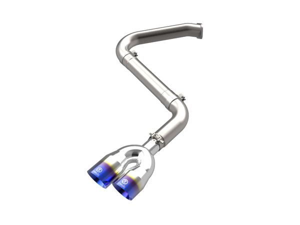 aFe Takeda 21-25 Hyundai Elantra 1.6L (t) 3in. SS Axle-Back Exhaust System w/Blue Flame Tips - 49-37045-L