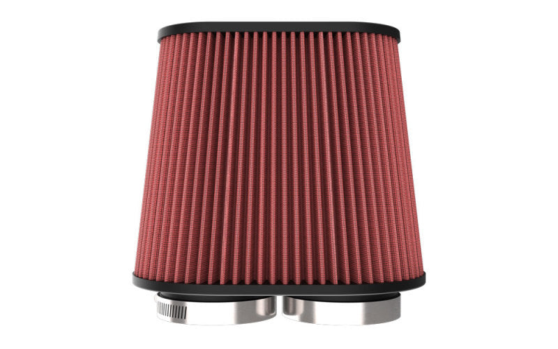 K&amp;N Universal Clamp-On Air Filter 3in Dual Flange 9in x 6in Base 7.5in x 3.688in Top 7.5in Height - RU-6104