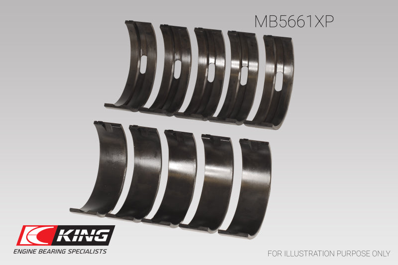 King Audi/VW ADZ/ AWT/ APK/ BHP/ BPY/ AKS (Size STDX) Main Bearing Set - MB5661XPSTDX