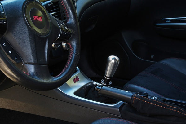 Perrin BRZ/FR-S/86 Brushed Tapered 1.8in Stainless Steel Shift Knob - PSP-INR-131-7 by Perrin Performance - front view