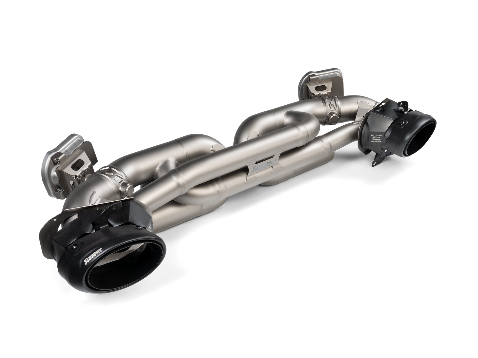 Akrapovic 20+ Porsche 911 Turbo/Turbo S (992) Slip-On Race Line (Titanium) w/Black Titanium Tips - S-PO/TI/19-TPB