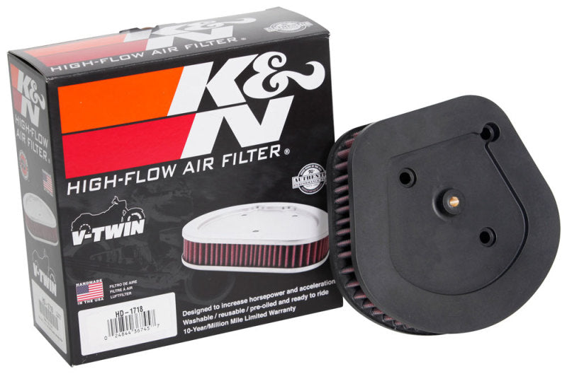 K&amp;N 2018 Harley Davidson FXLR Low Rider Replacement Drop In Air Filter - HD-1718