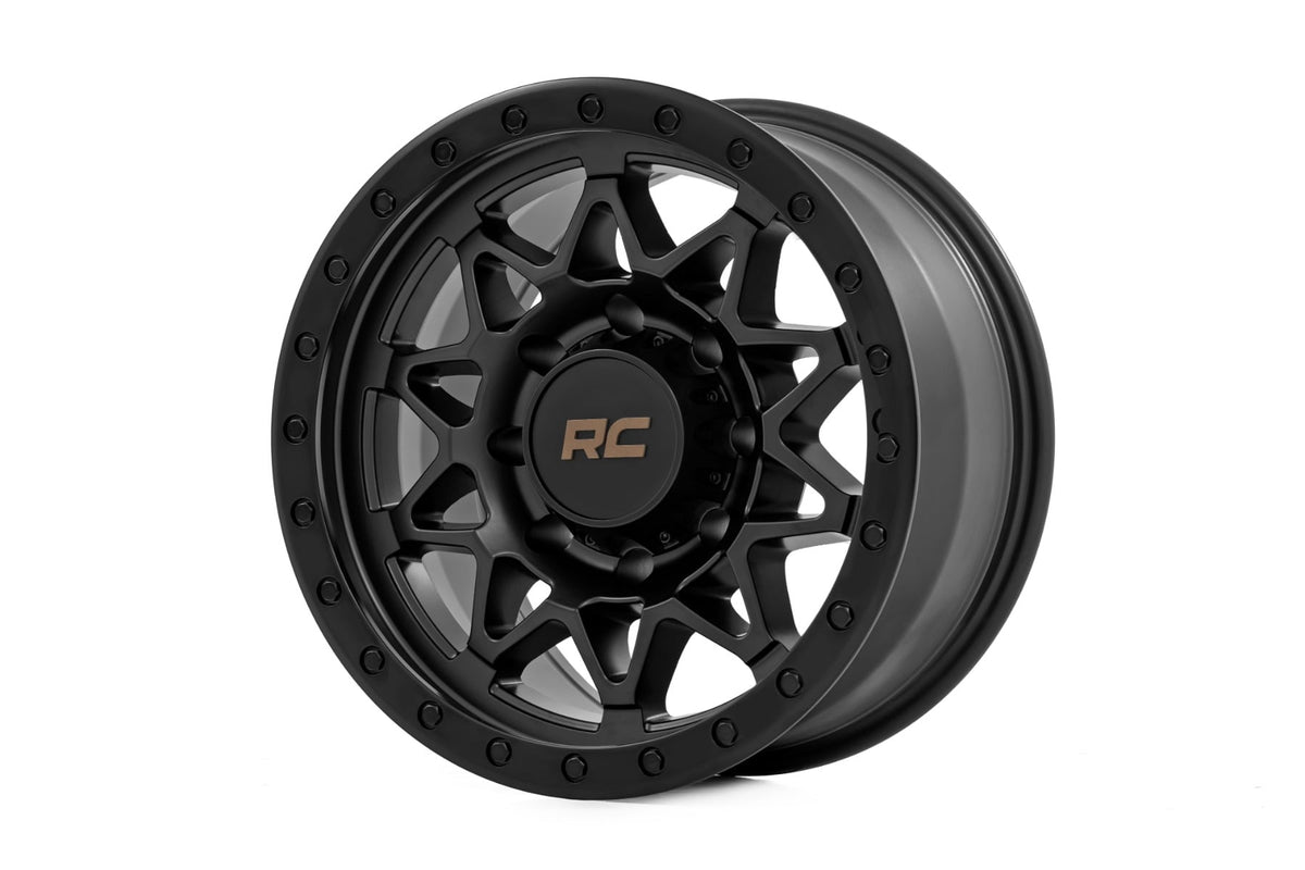 Rough Country 78 Series Wheel/Simulated Beadlock/Black/18x9/8x180/0mm - 78180906B