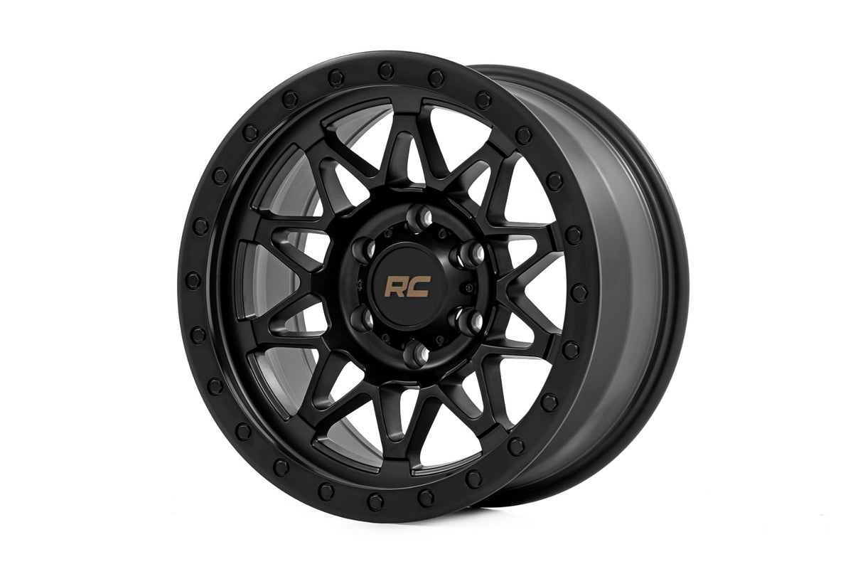 Rough Country 78 Series Wheel/Simulated Beadlock/Black/18x9/8x180/0mm - 78180906B