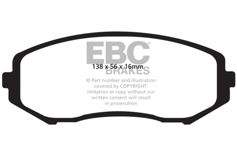 EBC 08+ Suzuki Grand Vitara 2.4 Greenstuff Front Brake Pads - DP61818