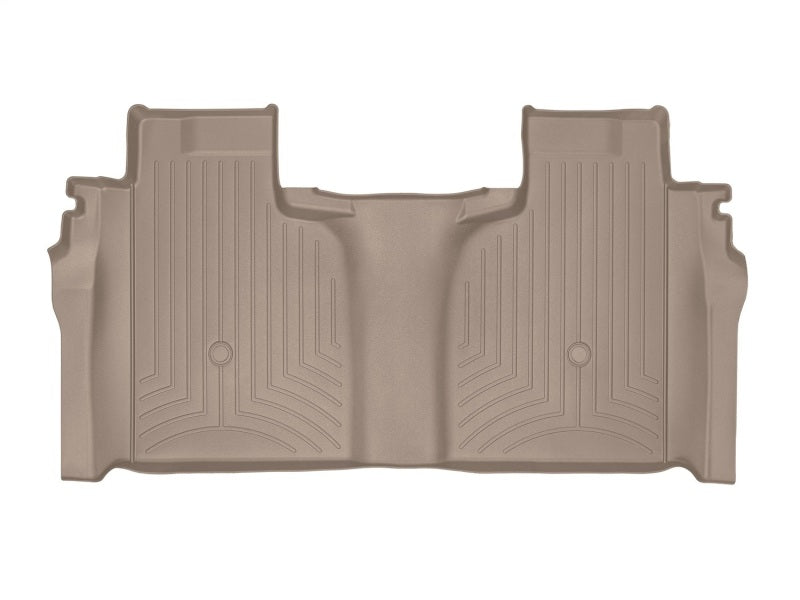 WeatherTech 19+ Chevrolet Silverado 1500 Crew Cab (1st Row Bucket Seats) Rear FloorLiner - Tan - 4514363