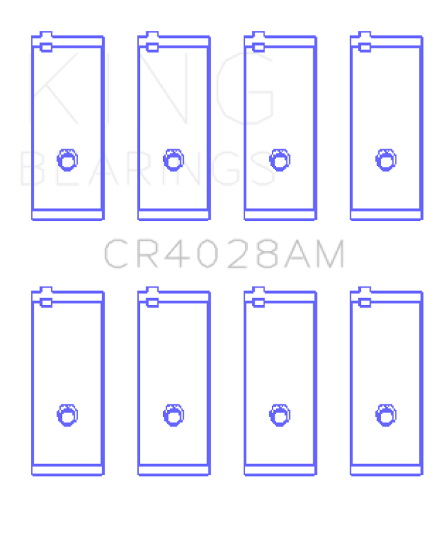 King Engine Bearings Toyota 3Y (Size +0.50mm) Connecting Rod Bearing Set - CR4028AM0.5