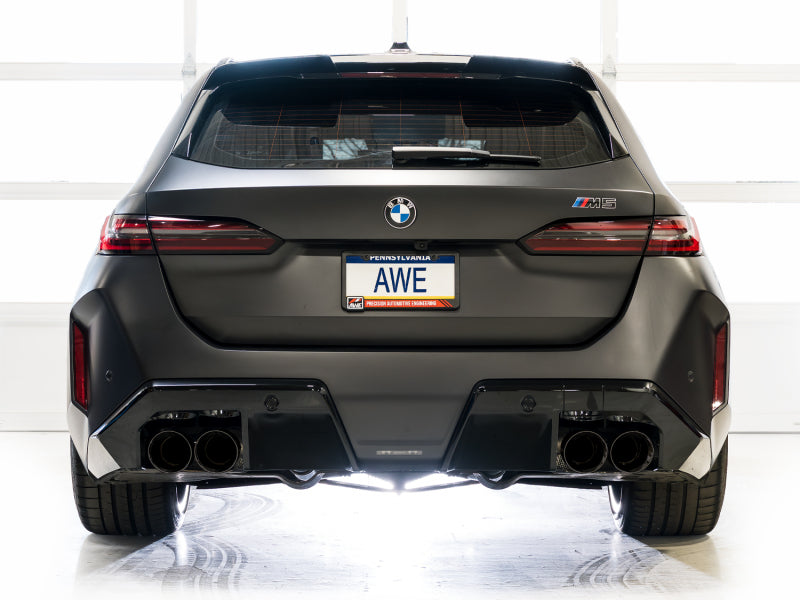 AWE BMW G90/G99 M5 Track Edition Catback Exhaust - Diamond Black Tips - 3020-43790