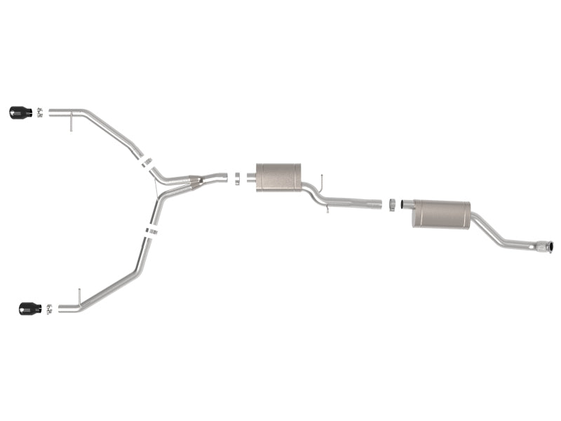 afe MACH Force-Xp 13-16 Audi Allroad L4 SS Cat-Back Exhaust w/Black Tips - 49-36438-B