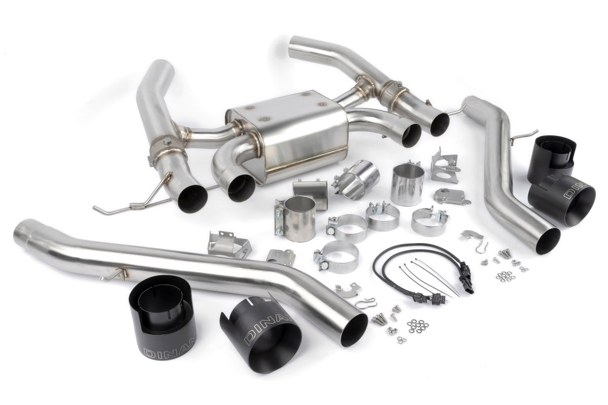 Dinan - Valved Axle-Back Exhaust - 2021-2026 BMW M3/M4 - D660-0093-BLK