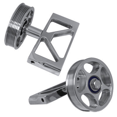 UPR - Ultralight Air Pump Idler Bracket and Pulley - Dbl Bearing (fits 79-95 Mustang) UPR - 3005-16 for 1979-1995 Ford Mustan