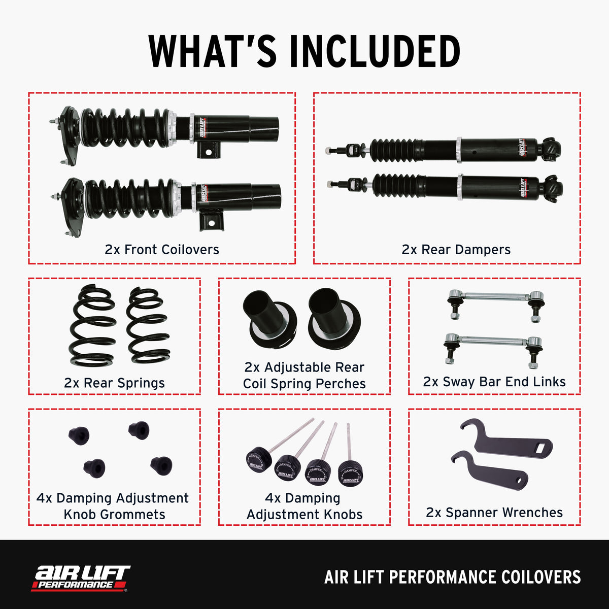 Air Lift Performance 05-14 Audi A3 / 06-14 VW GTI Coilover Kit - 79002