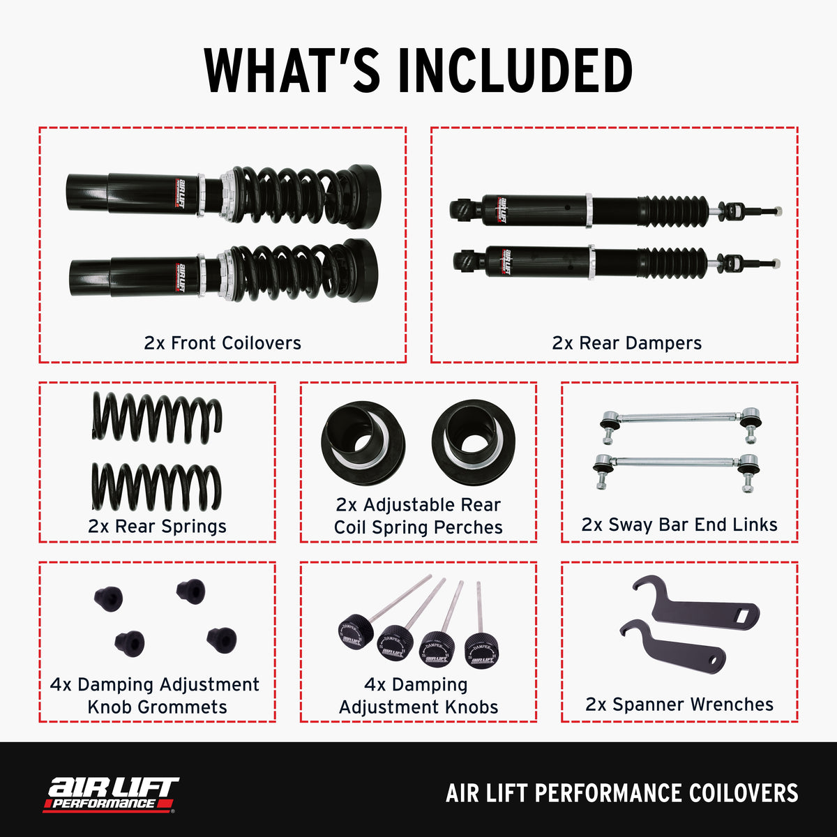 Air Lift Performance 15-19 BMW 3-Series / 15-20 BMW 4-Series Coilover Kit - 79021