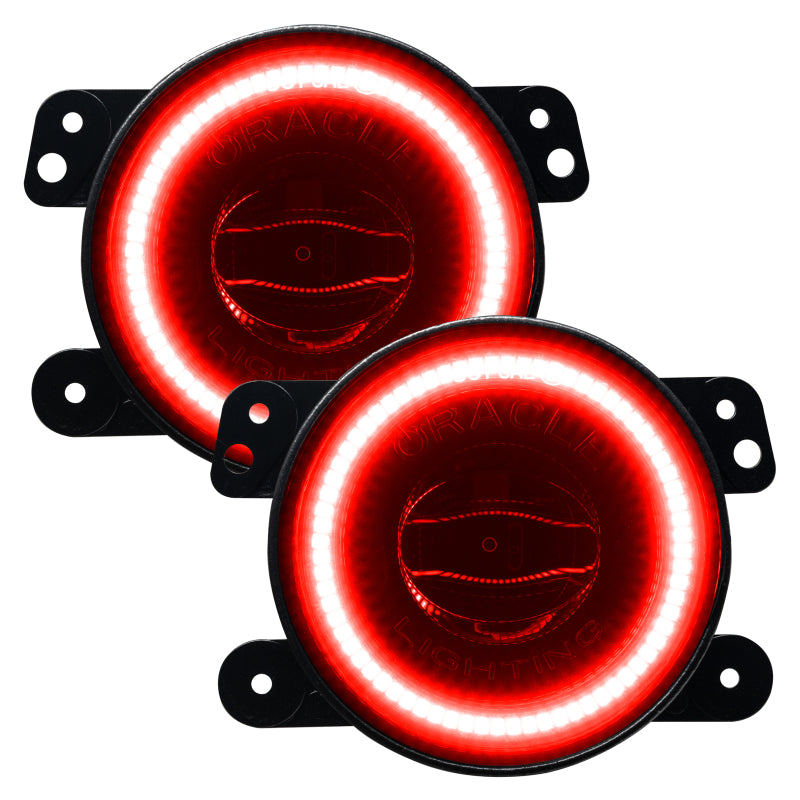 Oracle Jeep Wrangler JK/JL/JT High Performance W LED Fog Lights - Red SEE WARRANTY - 5846-003