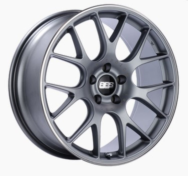 BBS CH-R 20x9 5x112 ET25 CB66.5 Satin Titanium Polished Rim Protector Wheel - CH148TIPO by BBS