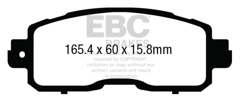 EBC 13+ Nissan Altima 2.5 (L33) Sedan Ultimax2 Front Brake Pads - UD1650