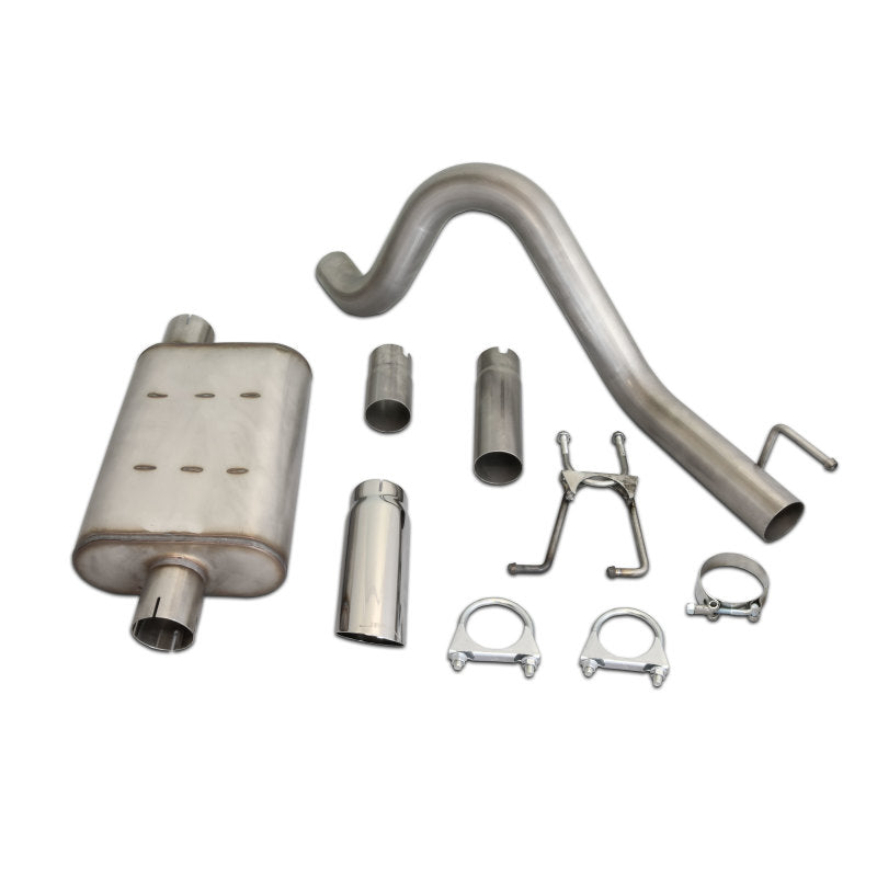 JBA 87-96 Jeep Wrangler YJ 2.5L/4.0L/4.2L 304SS Single Rear Exit Cat-Back Exhaust - 30-1502