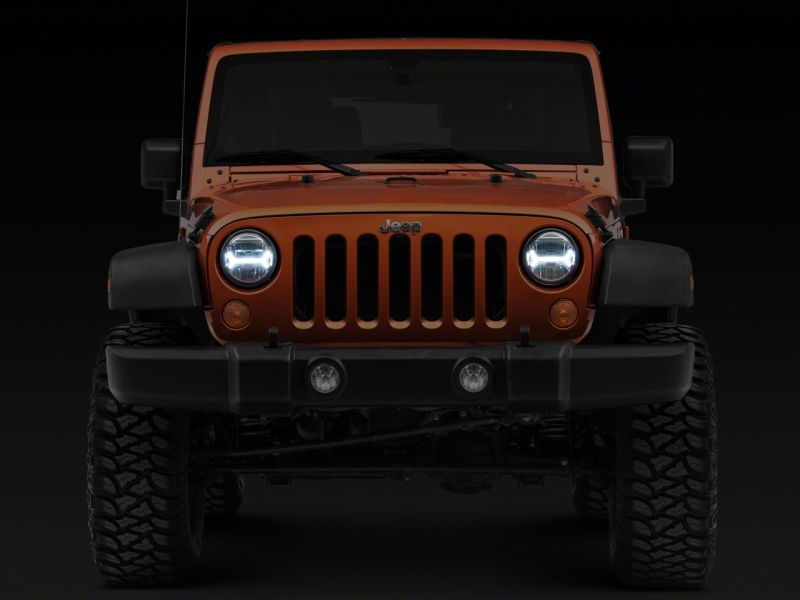 Raxiom07-18 Jeep Wrangler JK LED Halo Projector Headlights- Chrome Housing (Clear Lens) - J121872
