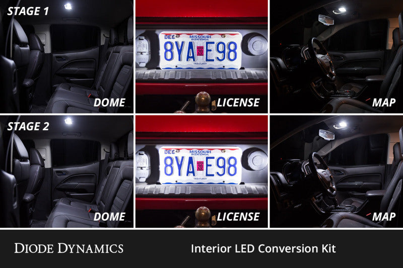 Diode Dynamics 04-12 Chevrolet Colorado Interior LED Kit Cool White Stage 2 - DD0560